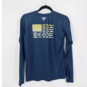 PHG Terminal Shot 3-Hit Long Sleeve Fishing T-Shirt From Columbia. Navy Blue.XL